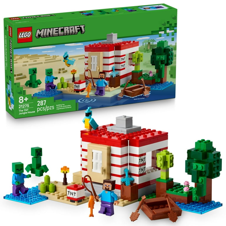 LEGO Minecraft The TNT Jungle House Kids Toy for Pretend Play
