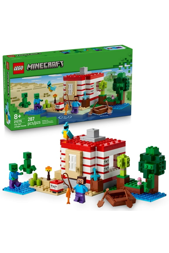 Minecraft The TNT Jungle House Kids Toy for Pretend Play - Collectible Minecraft Toy - Building Set for Boys and Girls 8+ - Gift Idea for Birthdays and Video Game Fans - 21275
