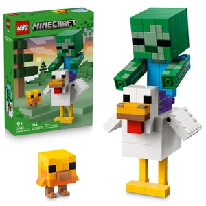 LEGO Minecraft Jinete de Pollo - Juguete de Construcción para Niños y Niñas, Mayores de 9 Años - Juguete Coleccionable de Minecraft - Exhibición para Habitación Infantil - Regalo para Cumpleaños - 21582