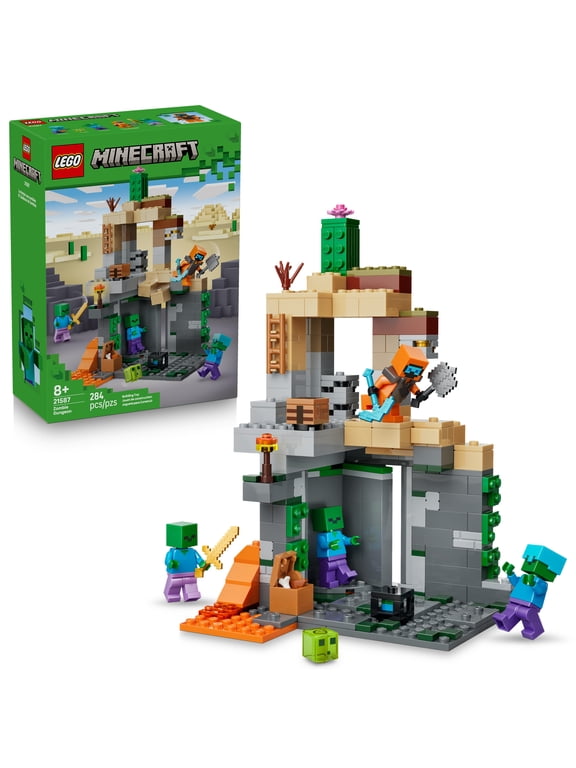 Minecraft Zombie Dungeon Building & Pretend Play Toy for Boys & Girls - Video Game Playset & Toy Figures for Kids, Ages 8+ - W/Wandering Wastelands Minifigure - Gift Idea for Birthdays - 21587