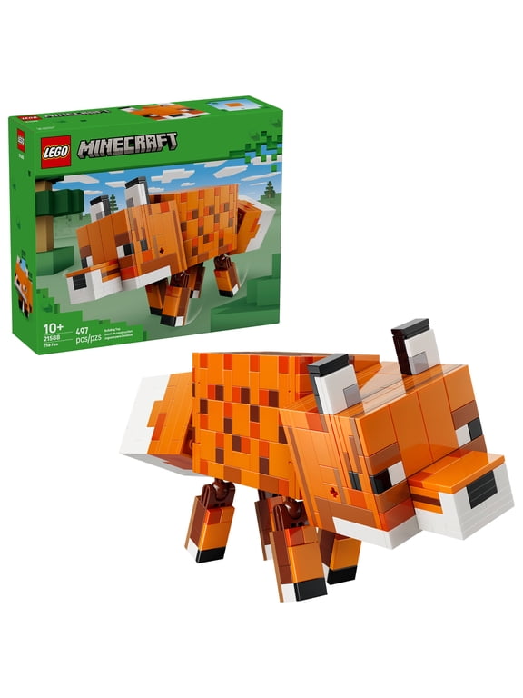 Minecraft The Fox Building & Pretend Play Toy for Boys & Girls - Poseable Video Game Character for Kids, Ages 10+ - Room Decor for Gaming Fans - Gift Idea for Birthdays - 21588