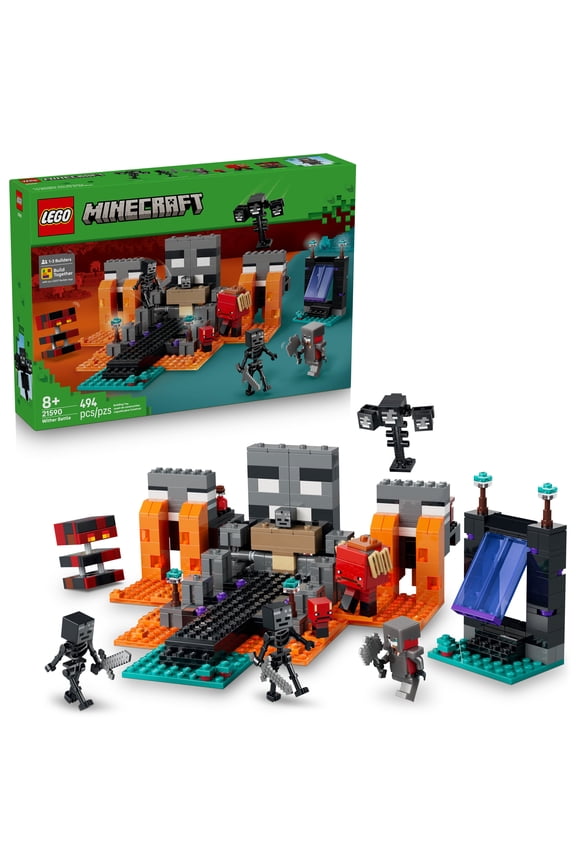 Minecraft Wither Battle Building & Pretend Play Toy for Boys & Girls - Video Game Playset & Toy Figures for Kids, Ages 8+ - W/Crimson Warrior Minifigure & More - Gift Idea for Birthdays - 21590