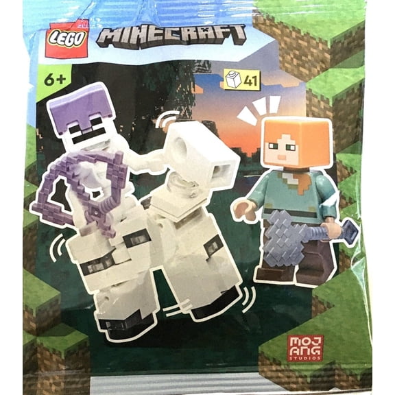 LEGO Minecraft Alex with Skeleton and Skeleton Horse Minifigures