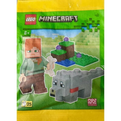 LEGO Minecraft Alex with Wolf Magazine Gift Set, 25 Pieces
