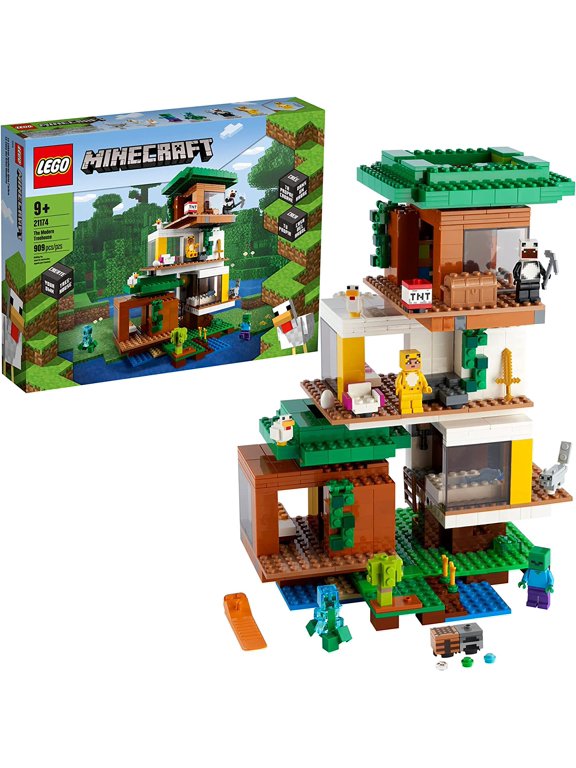Minecraft The Modern Treehouse 21174 Giant Treehouse Building Kit Playset (909 Pieces)