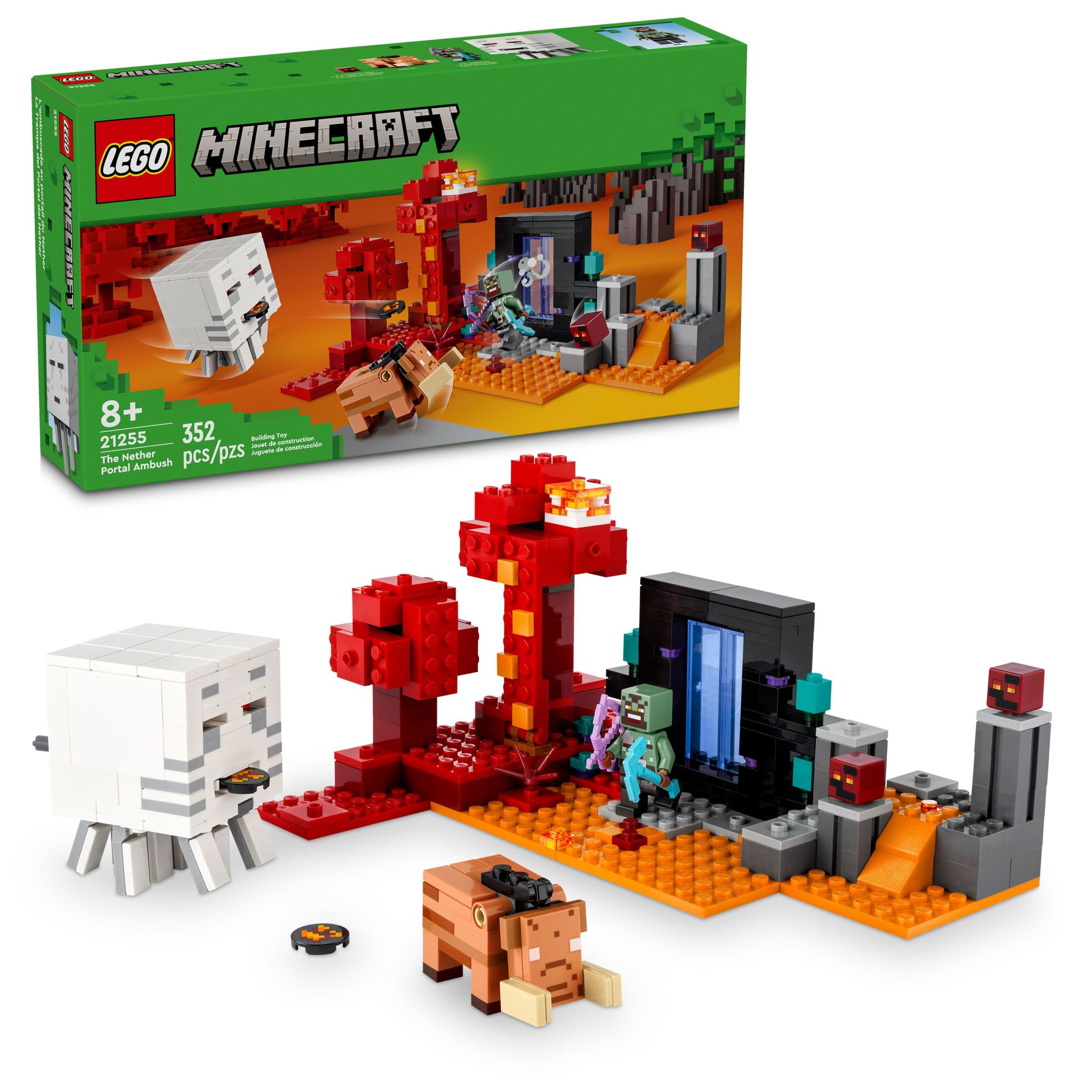 LEGO® 21185 Minecraft Le Bastion du Nether, Jouet dès 8 Ans, avec