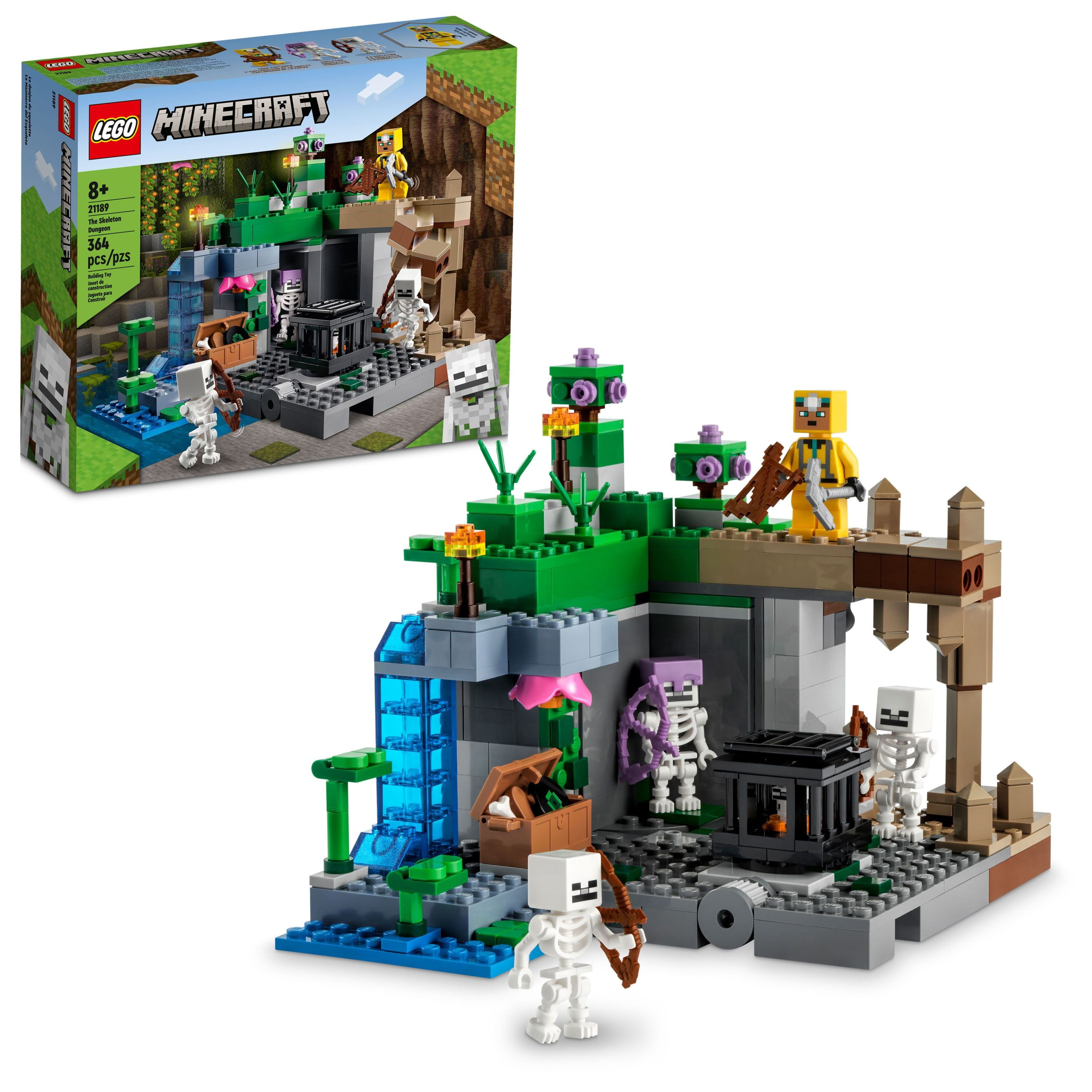 LEGO Minecraft The Skeleton Dungeon Set, 21189 Construction Toy for Kids with Caves, Mobs and with Crossbow - Walmart.com