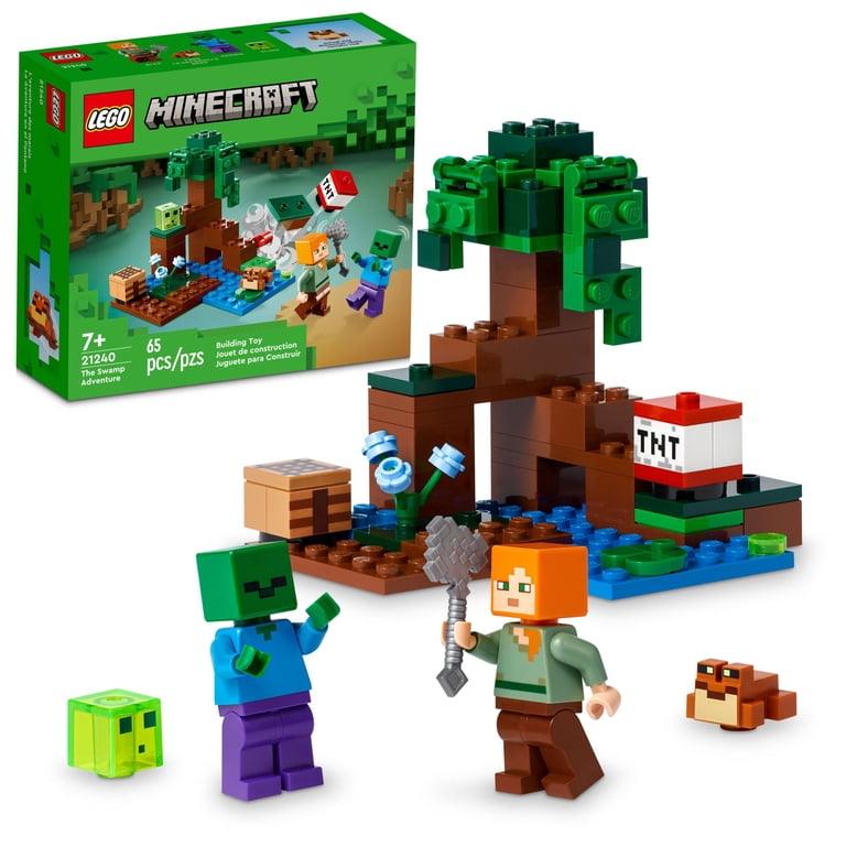 LEGO Minecraft Building Set, The Swamp Adventure with Crafting 