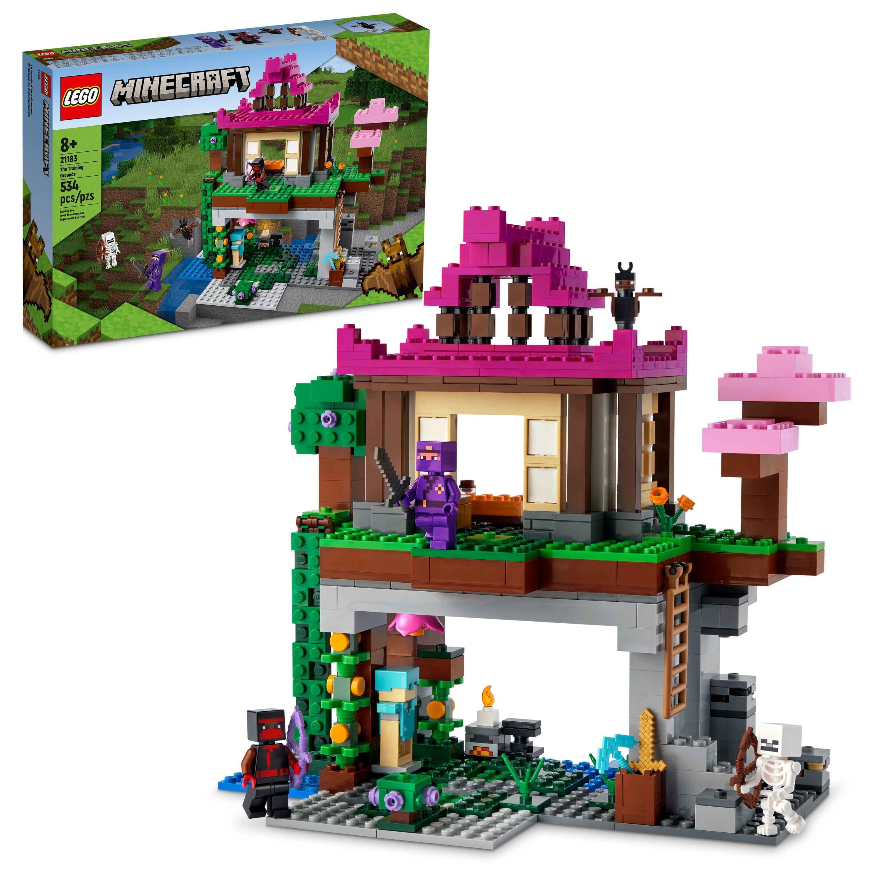 LEGO Minecraft The Training Grounds House Building Set, 21183 Cave Toy, for Kids, Boys and Girls with Skeleton, Ninja, Rogue and Bat Figures - Walmart.com