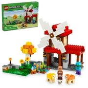LEGO Minecraft The Windmill Farm Video Game Toy, Farm Building Set with Minecraft Minifigures and Equipment, Zombie Themed Birthday Gift for Kids, Minecraft Toy for Boys and Girls Ages 8 and Up, 21262