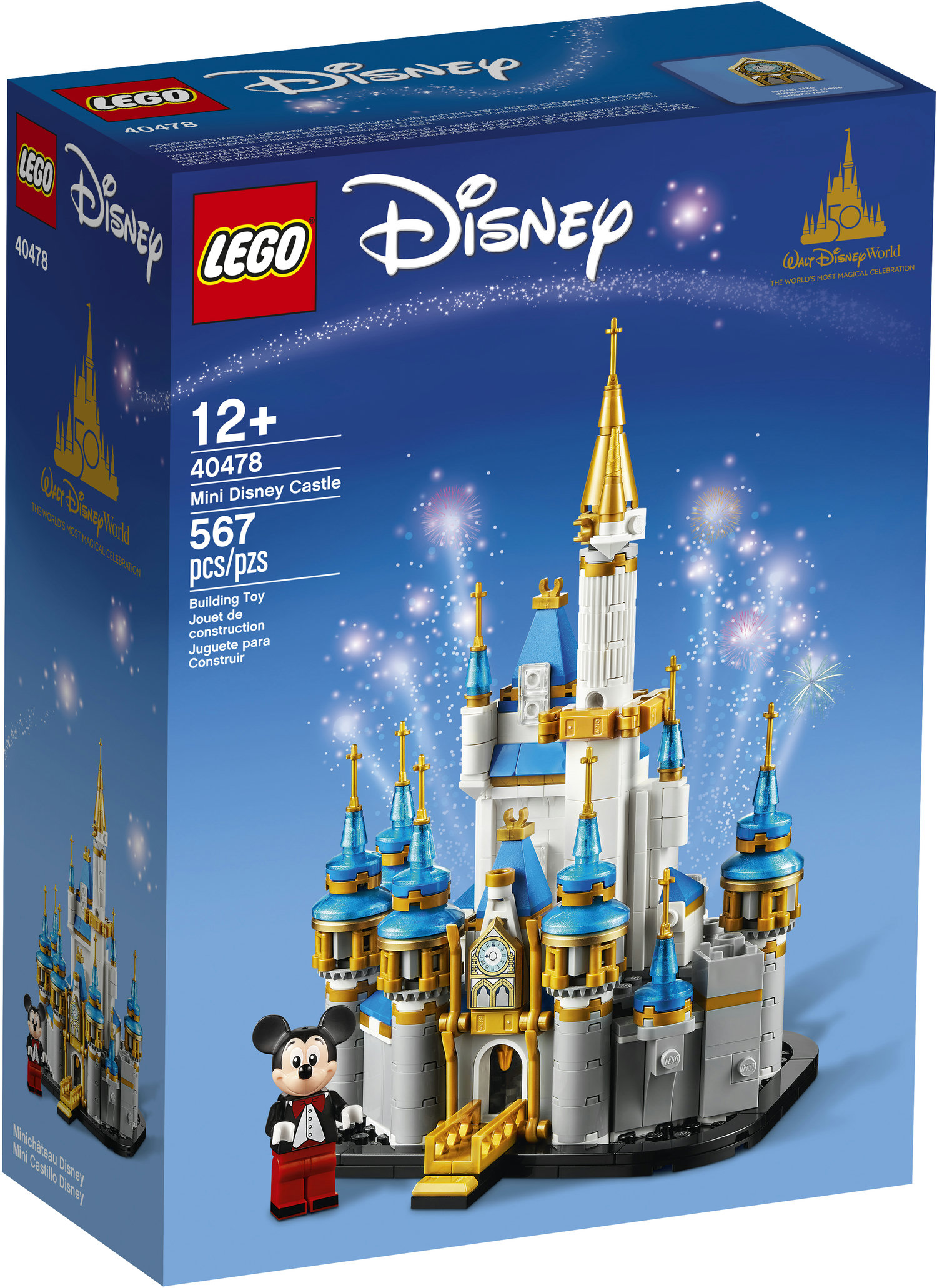 LEGO Mini Disney Castle Building Set 567 Pieces Cinderella Castle 