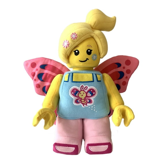 LEGO Minifigure Butterfly Girl with Flowers 12" Plush Character