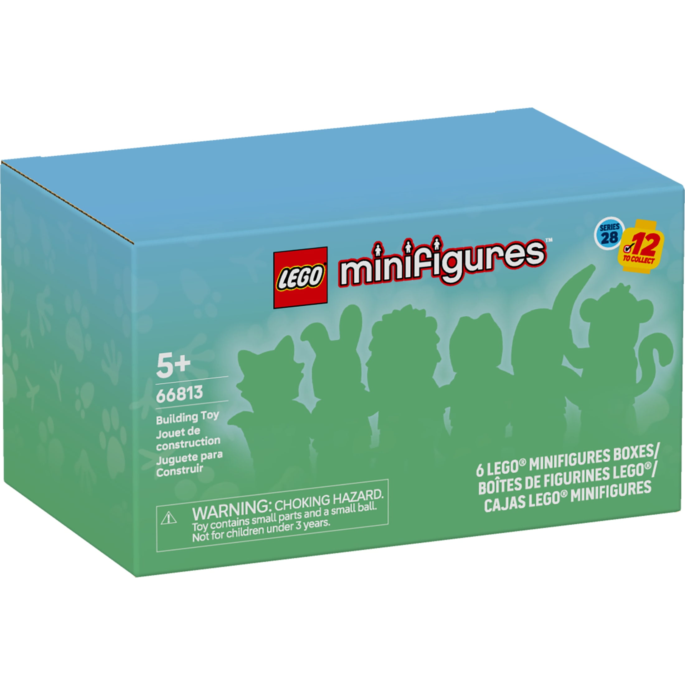 LEGO Minifigures Animal Series 28 6 Pack - Kids Toys in Sealed Mystery Boxes - Animal Themed Figures to Collect - Birthday Party Favors & Gift Idea for Boys & Girls, Ages 5+ - 66813