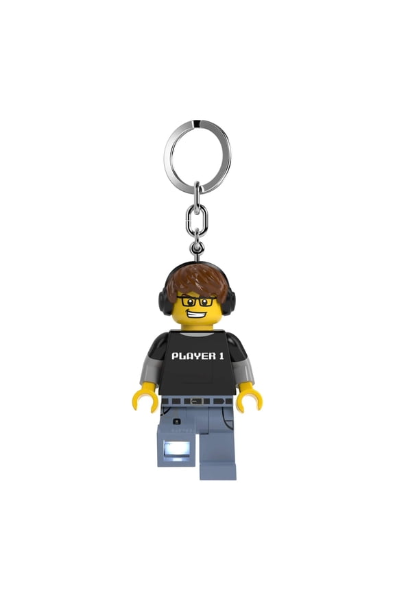 LEGO Minifigures Keychain Light - Video Game Guy - 3 Inch Tall Figure (KE217H)