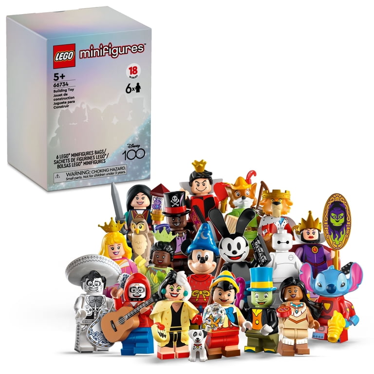 LEGO Disney 100 Minifigs Blind Character Bags, 6 Pack Limited