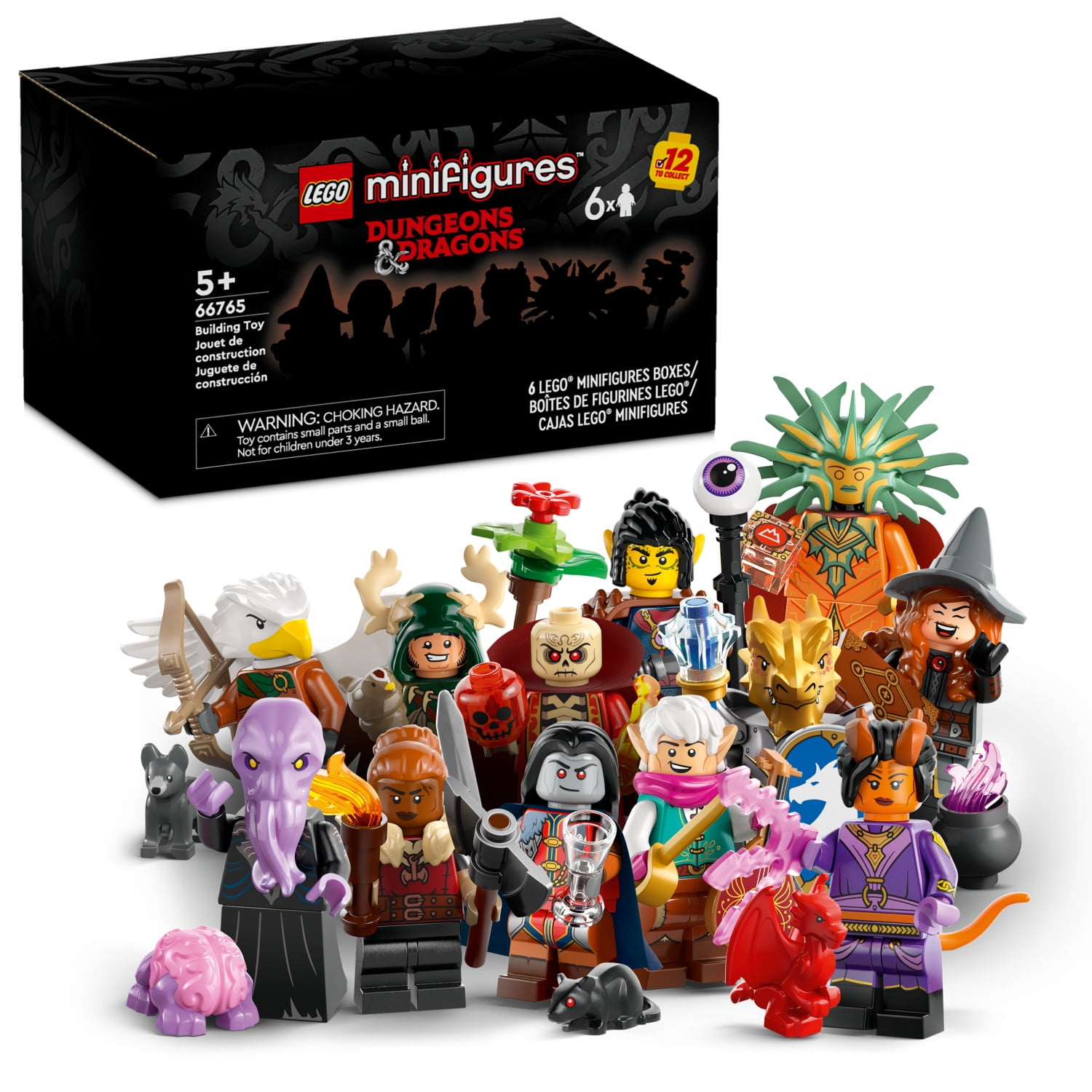LEGO Minifigures Dungeons Dragons 6 Pack Toy for Boys Girls Ages 5 Collectible Figures for Kids Adult Fans Dungeons Dragons Gift