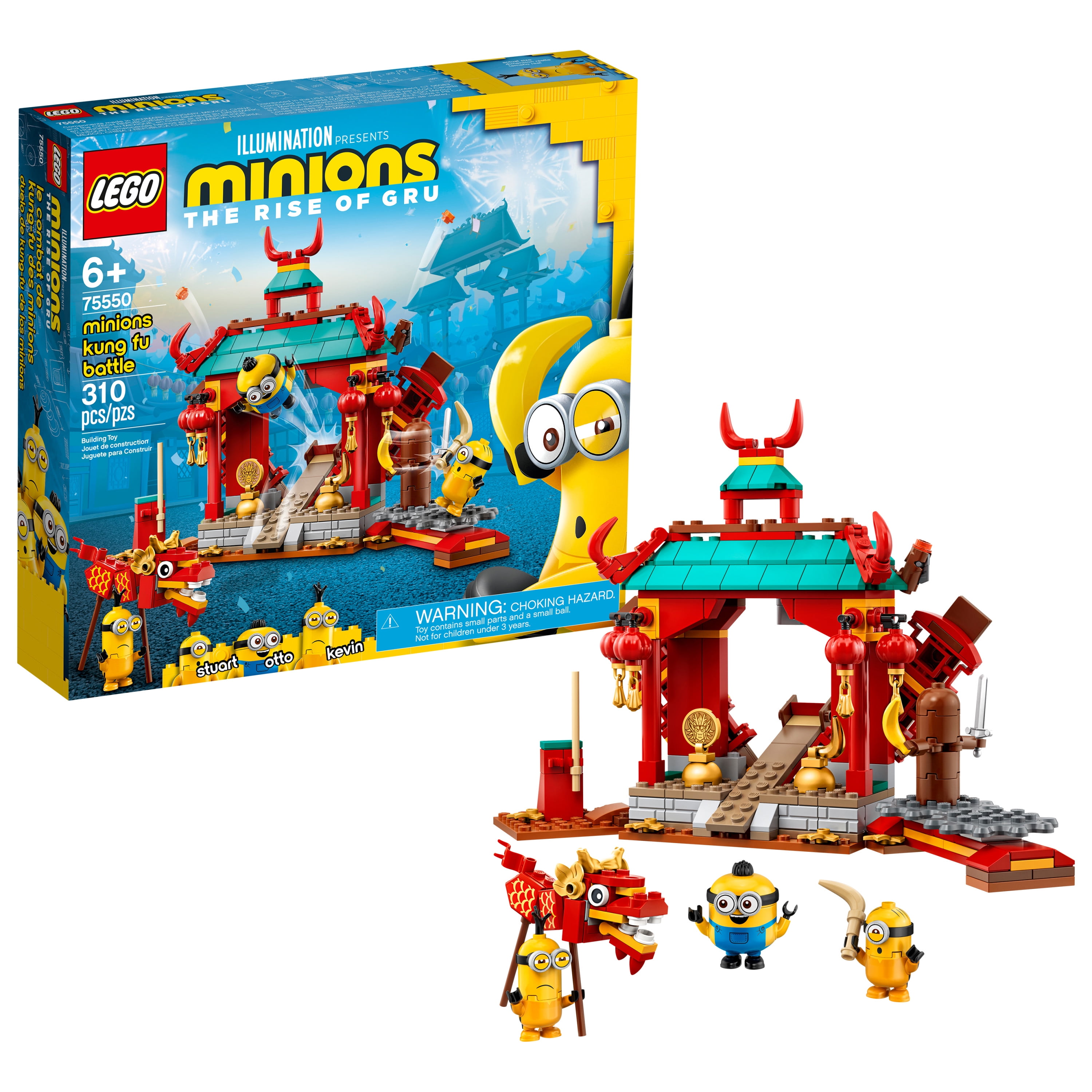 LEGO Minions: The Rise of Gru: Minions Kung Fu Battle Toy Temple Building Set for Kids - Walmart.com