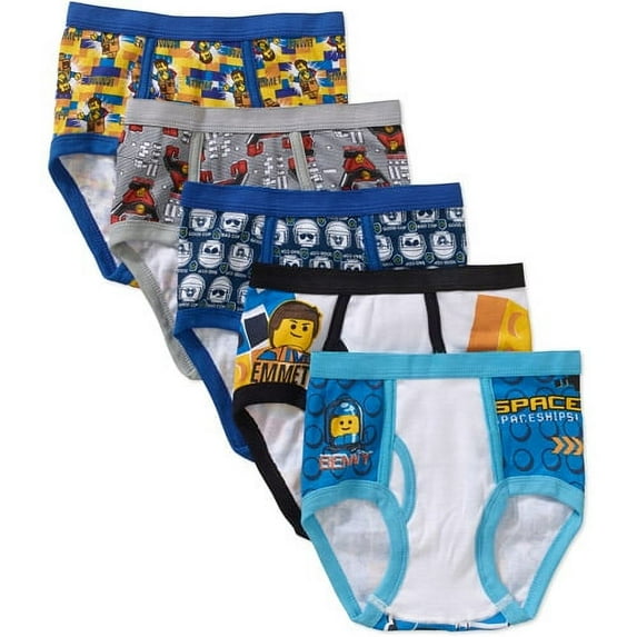 LEGO Movie, Boys Underwear, 5 Pack Briefs (Little Boys & Big Boys)