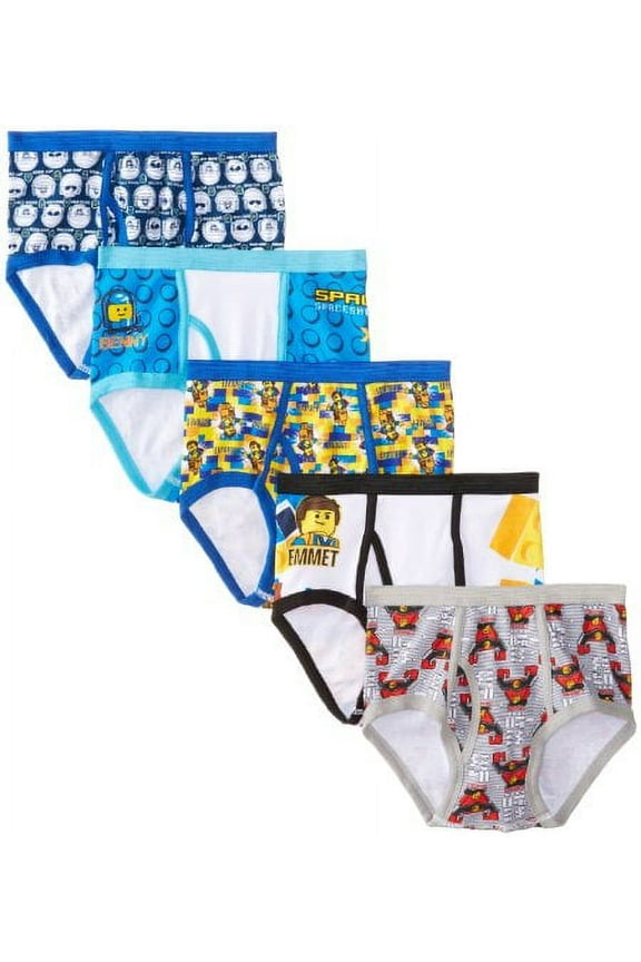 LEGO Movie, Boys Underwear, 5 Pack Briefs (Little Boys & Big Boys)
