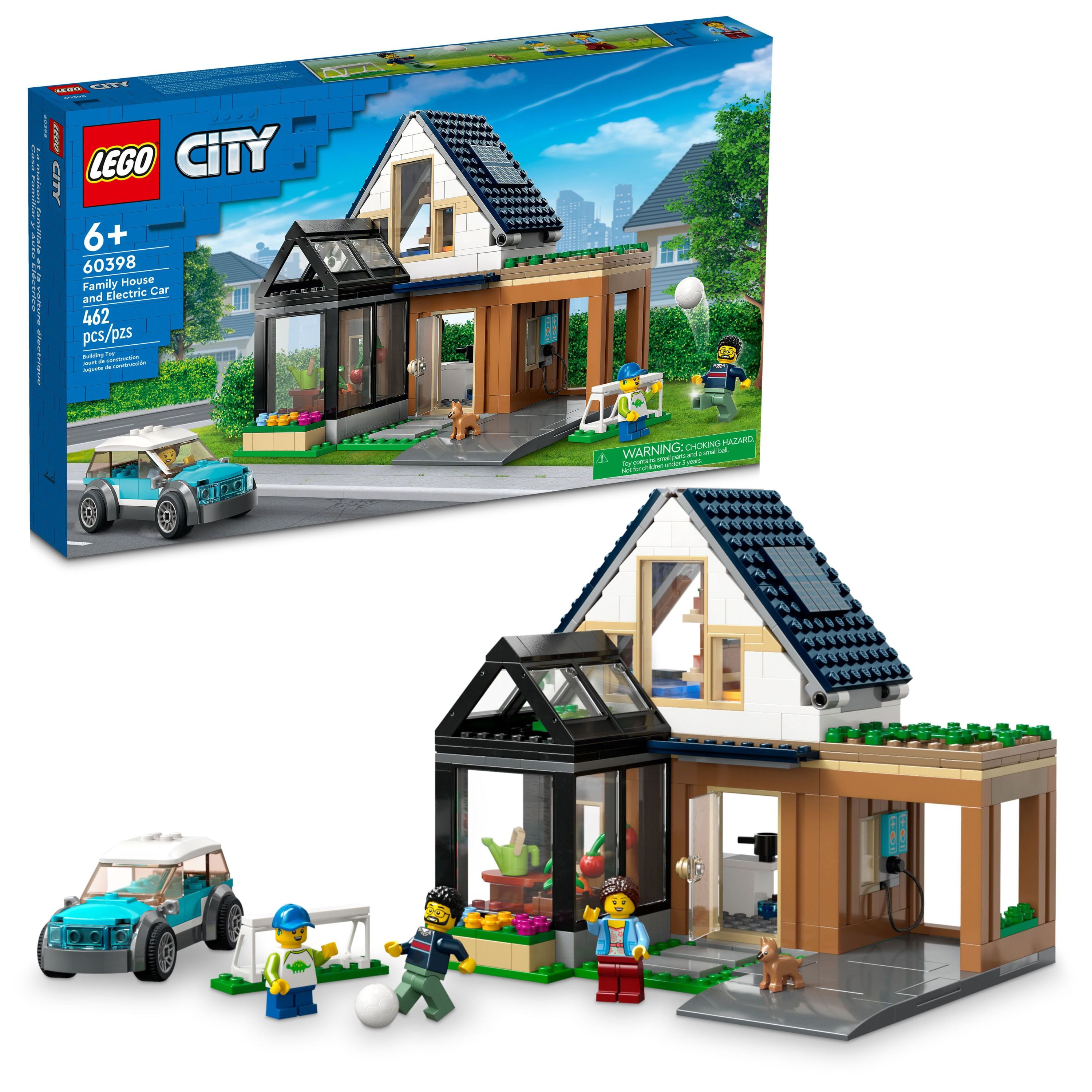 LEGO City Family House 60398 with Electric Car, Solar Panels,