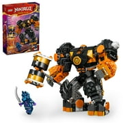 LEGO NINJAGO Cole’s Elemental Earth Mech Mini Ninja Toy, Customizable Action Figure Adventure Toy with Cole and Wolf Warrior Minifigures, Ninja Gift for Boys, Girls and Kids Ages 7 and Up, 71806
