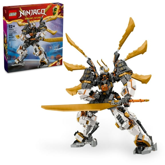 LEGO NINJAGO Coles Titan Dragon Mech Adventure Toy for Boys and Girls, Ninja Toys, Playset with 1 Ninja Minifigure, NINJAGO Mech with Dragon Wings, Birthday Gift for Kids Ages 12 and Up, 71821