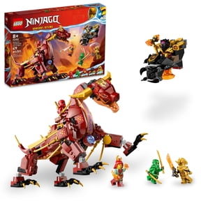 LEGO NINJAGO Heatwave Transforming Lava Dragon 71793 Building Toy Set, Features a Ninja Dragon, a Hovercraft Vehicle and 5Minifigures, Lava Dragon Toy for Kids Ages 8+ Who Love Ninja Adventures