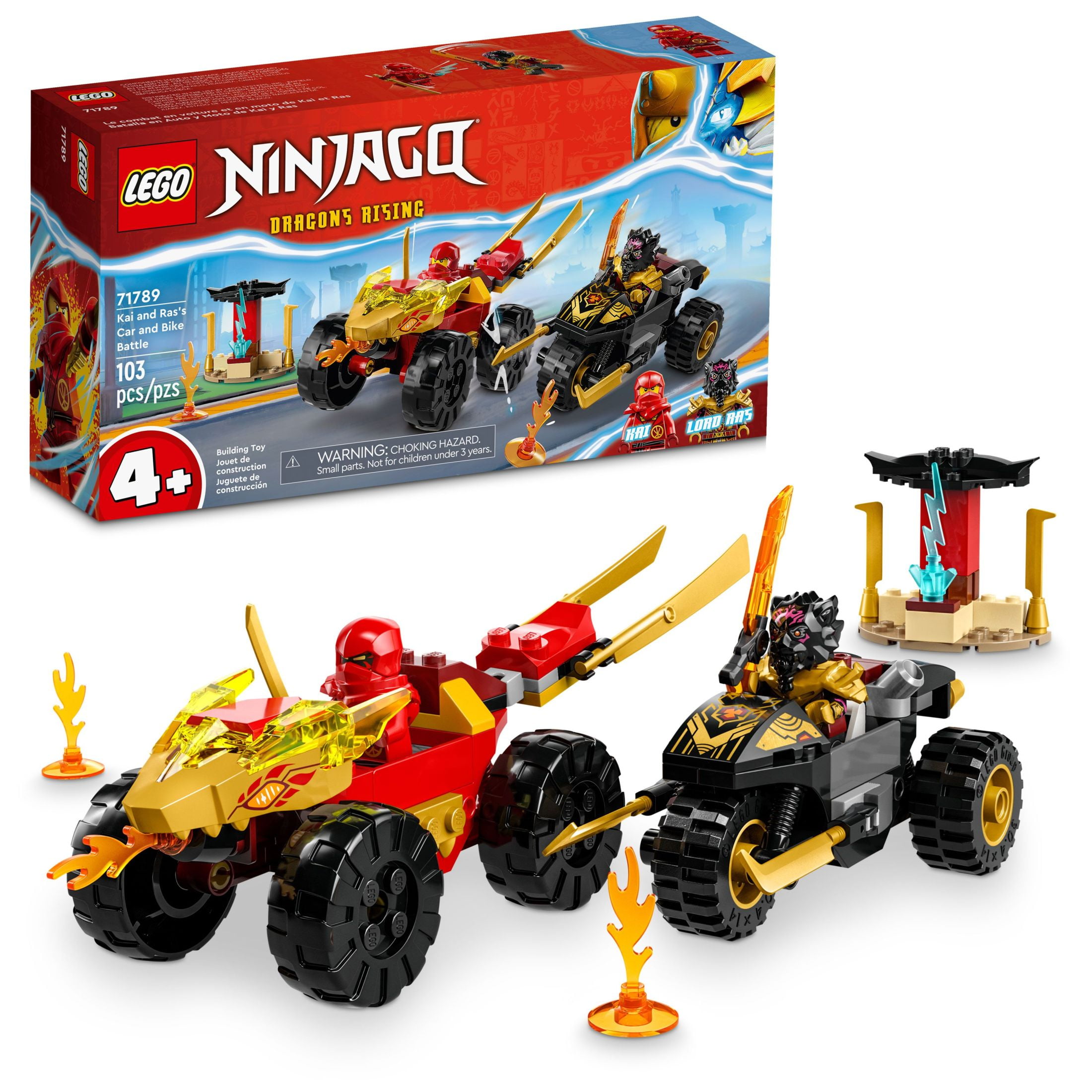 LEGO NINJAGO Kai and Ras' Car and Bike Battle 71789 Beginner
