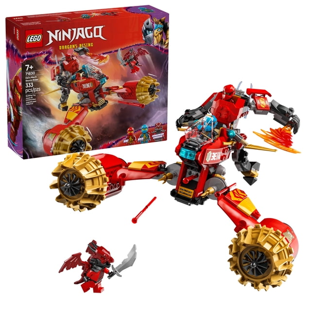 LEGO NINJAGO Kai's Mech Storm Rider Action Figure - Pretend Play Building Toy for Boys and Girls, Ages 7+ - Ninja Toy for Kids with 3 Minifigures - Gift Idea for Birthdays - 71830