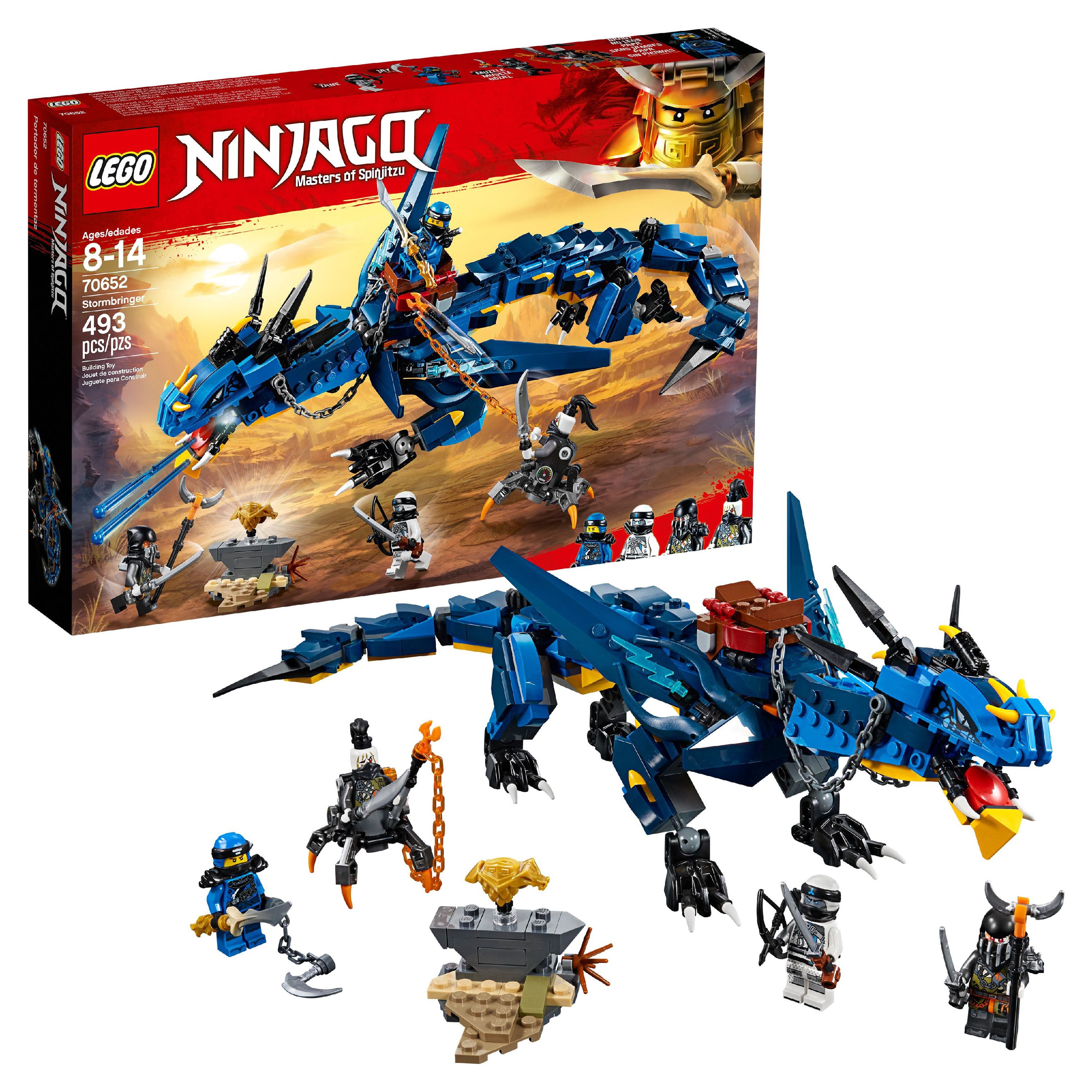 LEGO NINJAGO Masters of Spinjitzu: Stormbringer 70652 Ninja Toy Building Kit with Blue Dragon Model for Kids, Best Playset Gift for Boys (493 Piece) - image 1 of 8