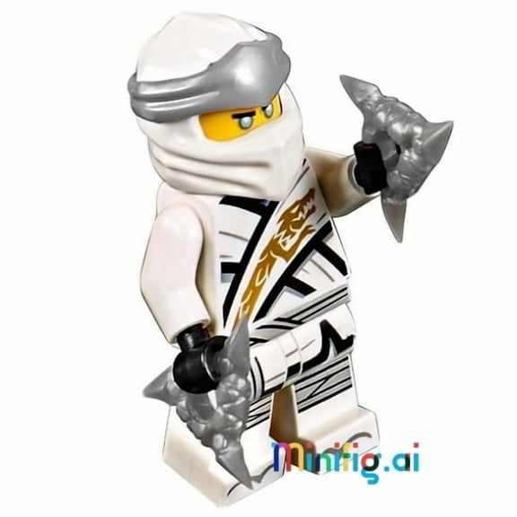 LEGO Ninjago Zane Legacy Minifigure with Throwing Star From 70667