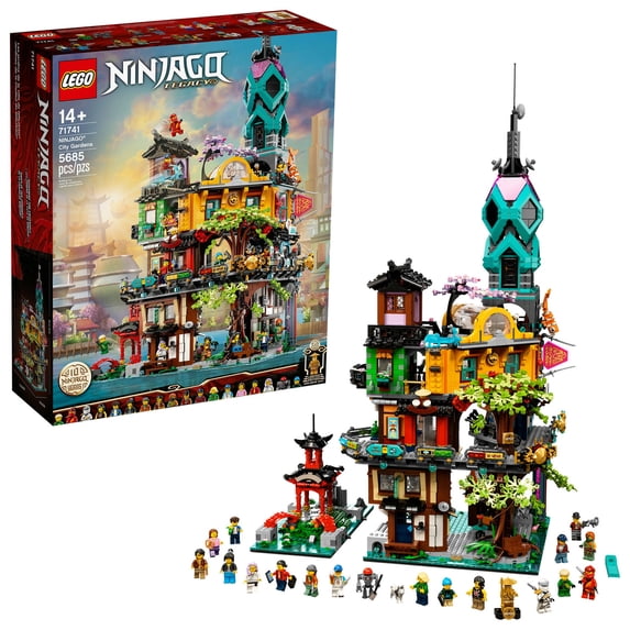 LEGO NINJAGO NINJAGO City Gardens 71741 Building Toy Featuring 19 Minifigures (5,685 Pieces)