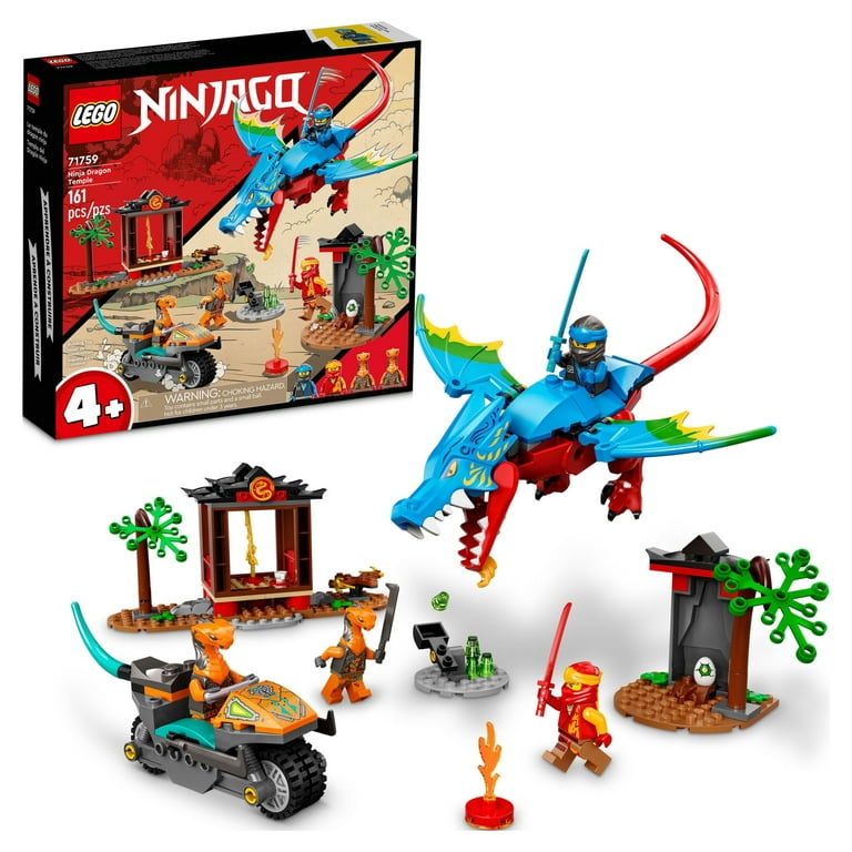 LEGO NINJAGO Ninja Dragon Temple Set 71759 with Toy Motorcycle, Kai, Nya  and Snake Warrior Minifigures, Gift for Kids 4 Plus Years Old