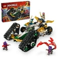 thumbnail image 1 of LEGO NINJAGO Ninja Team Combo Vehicle, 4 in 1 Ninja Playset for Kids with Glider, Off-Road Racer and 2 Motorcycle Toys, Birthday Gift for Boys and Girls, Ninja Toy with 6 Minifigures, 71820, 1 of 8