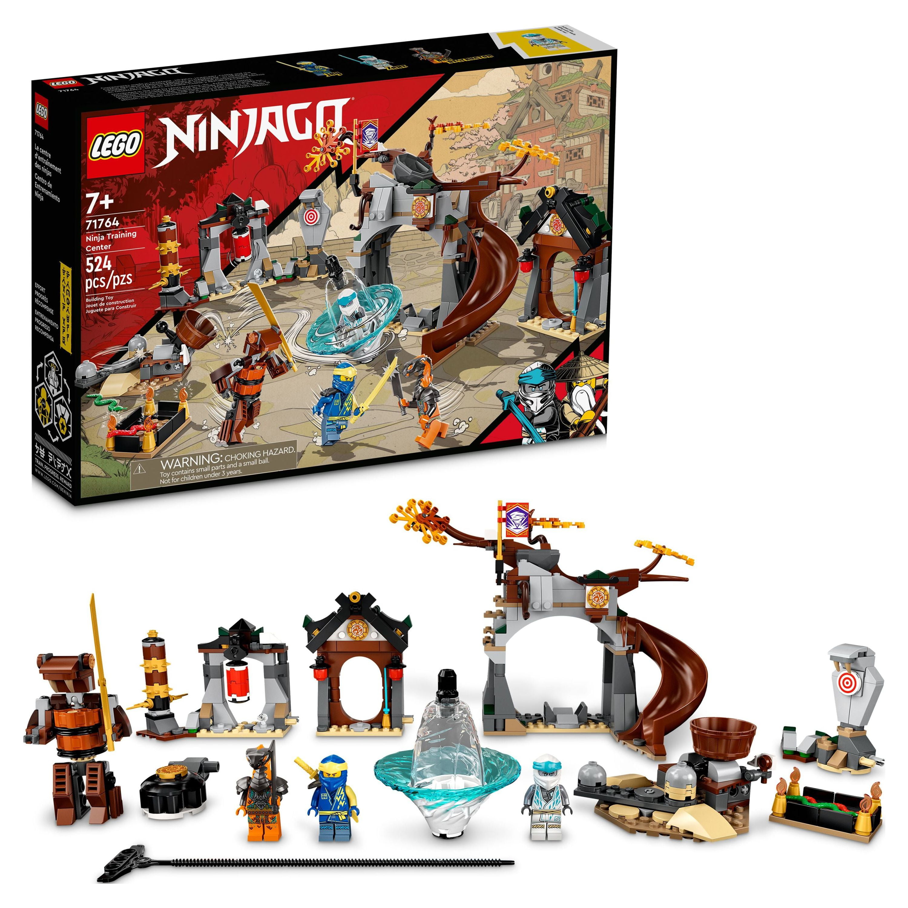 LEGO NINJAGO Ninja Training Center 71764 Building Kit Featuring NINJAGO  Zane and Jay, a Snake Figure and a Spinning Toy; Construction Toys for Kids  Aged 7+ (524 Pieces) 