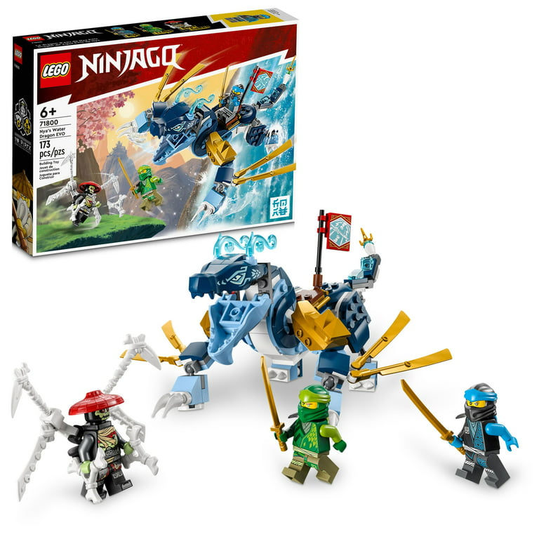 sanger seksuel Transportere LEGO NINJAGO Nya's Water Dragon EVO 71800 Toy for Girls and Boys 6 Plus  Years Old, Mythical Creature Figure Building Set, Ninja Action Birthday  Gift Idea - Walmart.com