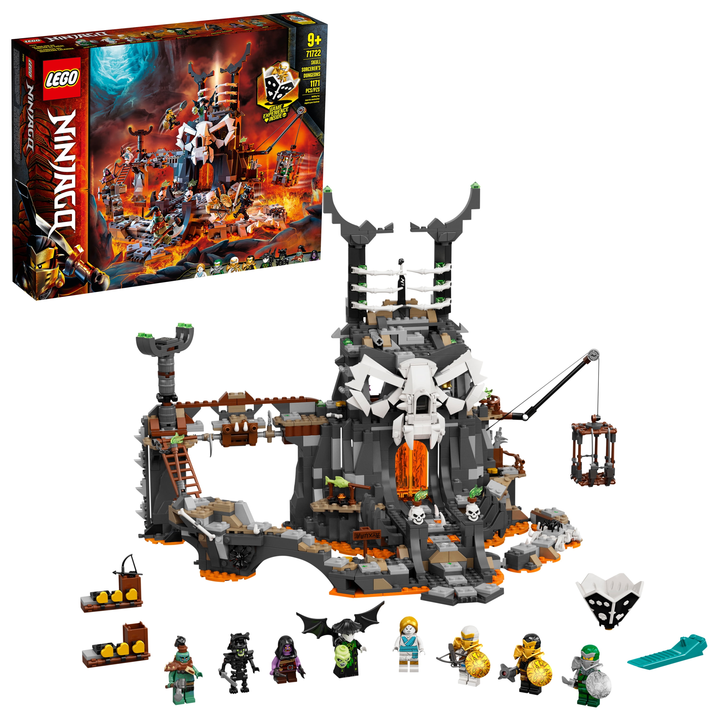 slids vægt sprede LEGO NINJAGO Skull Sorcerer's Dungeons 71722 Dungeon Playset Building Toy  (1,171 Pieces) - Walmart.com
