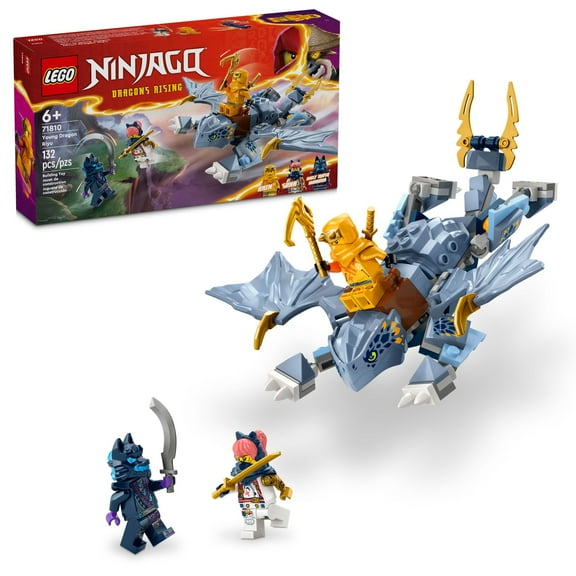 LEGO Ninjago Young Dragon Riyu Building Toy - Pretend Play Ninja & Dragon Toys for Boys & Girls, Ages 6+ Years - W/ 3 Minifigures - 71810