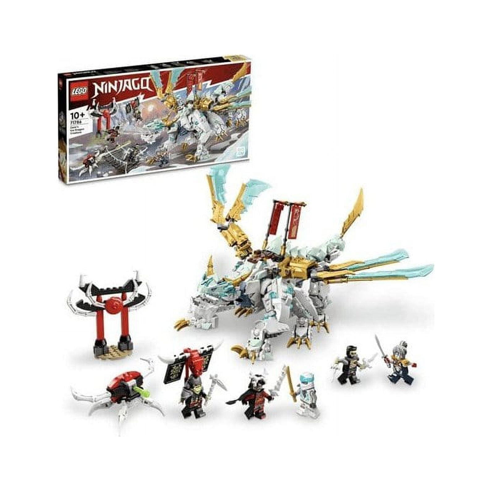 LEGO NINJAGO Zane's Ice Dragon Creature 71786, 2in1 Dragon Toy to