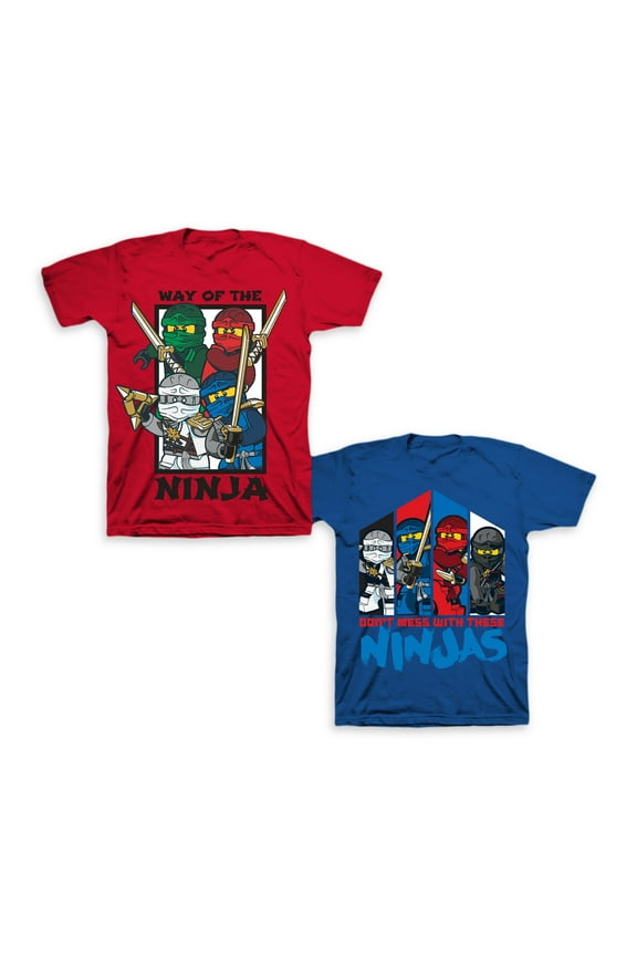 LEGO Ninjago Boys 4-16 Group Graphic T-Shirt, 2-Pack