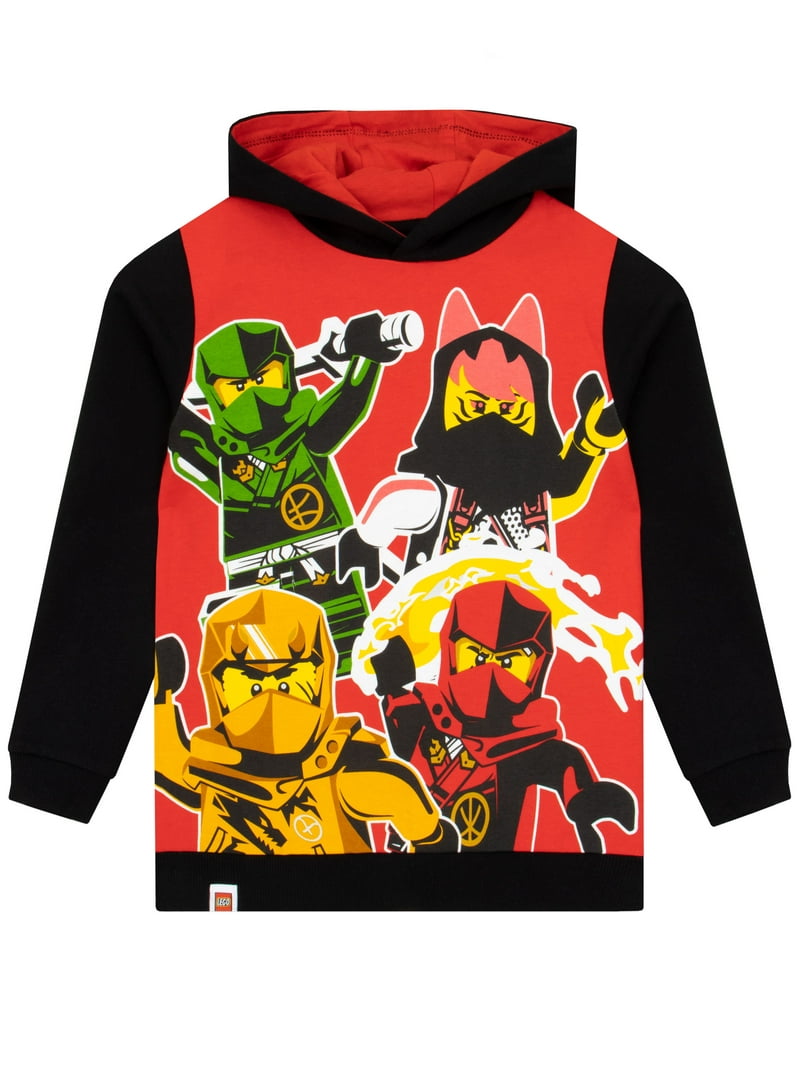 LEGO Boys Ninjago Graphic Hoodie Sweater, Black, Sizes 5-14