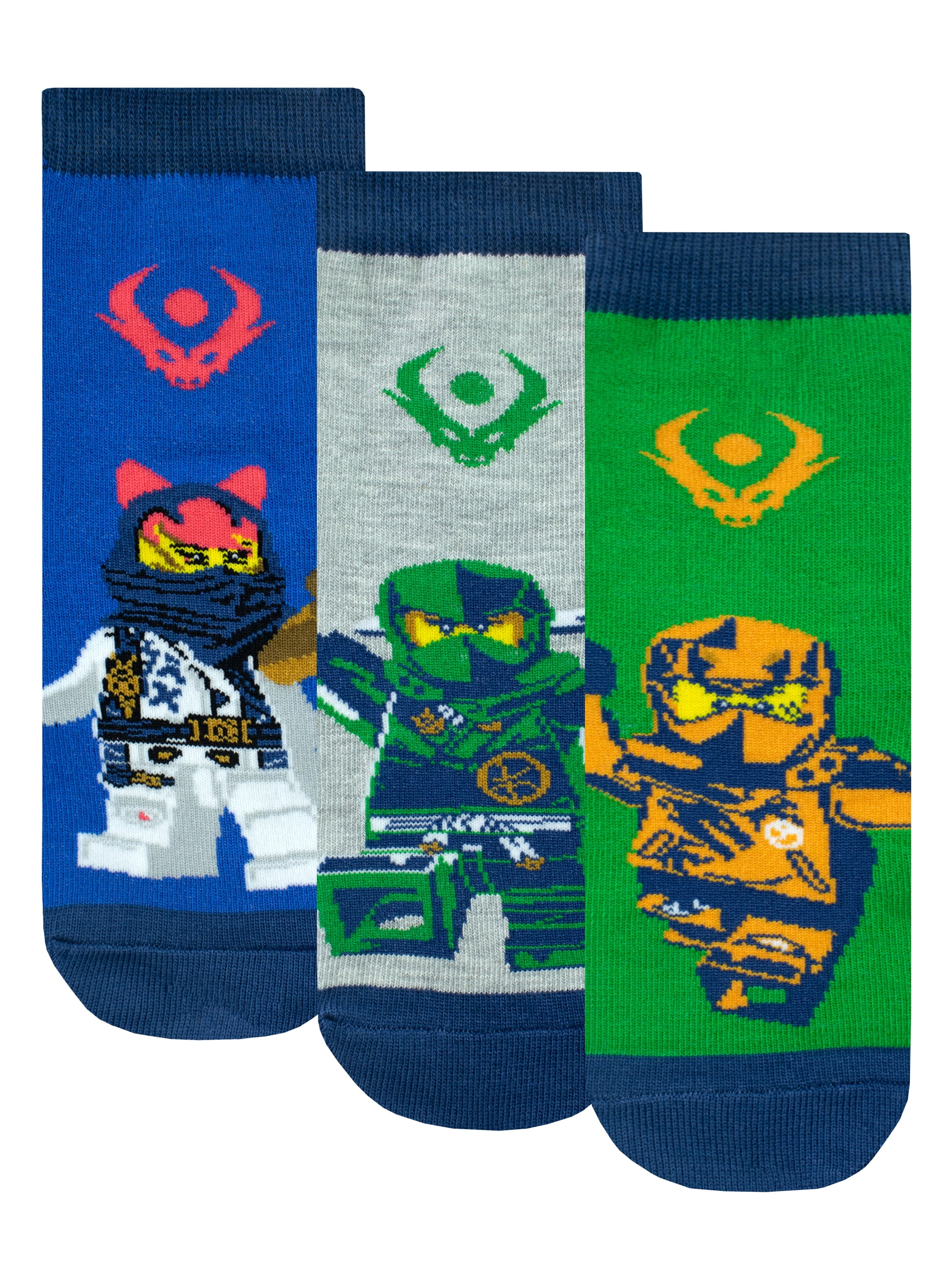 LEGO Ninjago Boys Socks Pack of 3 Sizes 1 4 Walmart