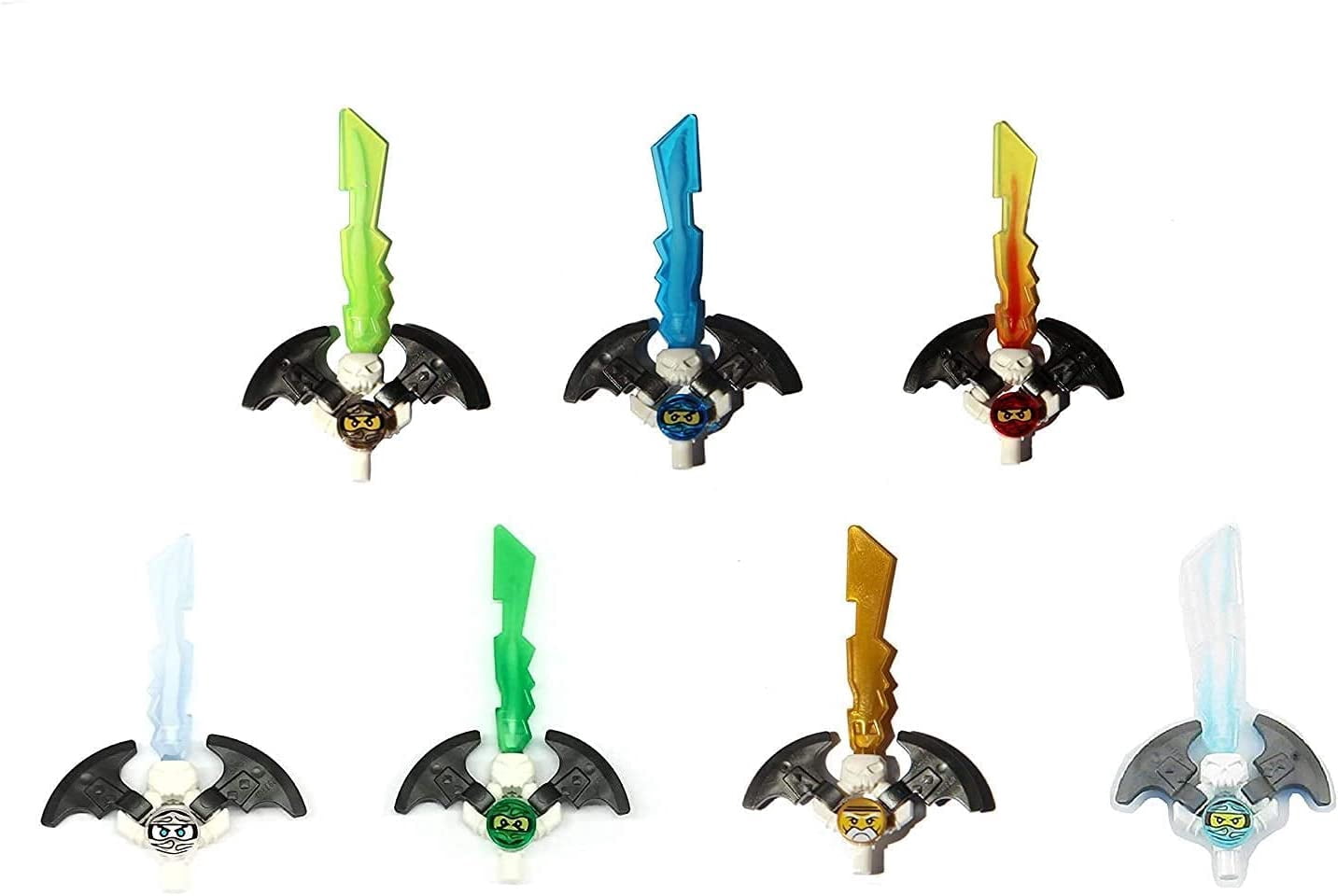 LEGO Ninjago: 7 Djinn Swords for Mini Figures - Wu, Cole, Nya, Jay