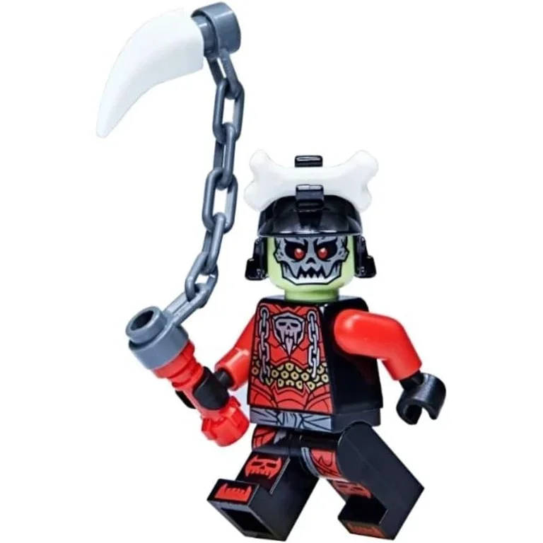 KINGO VON MINGO ノンジップ 4ミリ ジャーフル LEGO Ninjago Core: Bone King Minifigure with Weapon, Small Toy