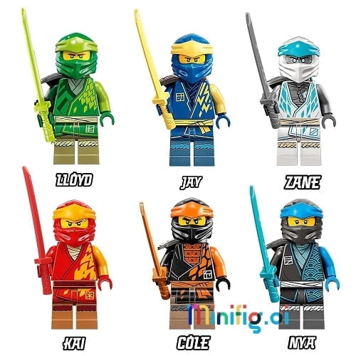 LEGO Ninjago Core Minifigure - Lloyd, Jay, Kai, Cole, Zane, Nya