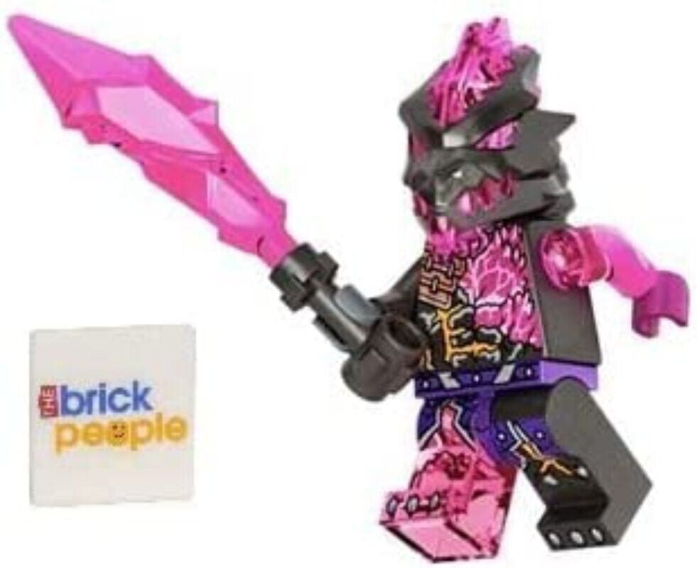 LEGO Ninjago Crystalized Vengestone Guard Minifigure with Vengestone Spear