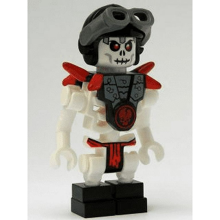 LEGO Ninjago Frakjaw - with Helmet Armor Goggles Spikes, Red and Minifigure Aviator Shoulder with