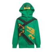 LEGO Ninjago Hoodies for Boys, Zip-Up Hooded Sweatshirts for Boys (Green, Sizes 4-16)