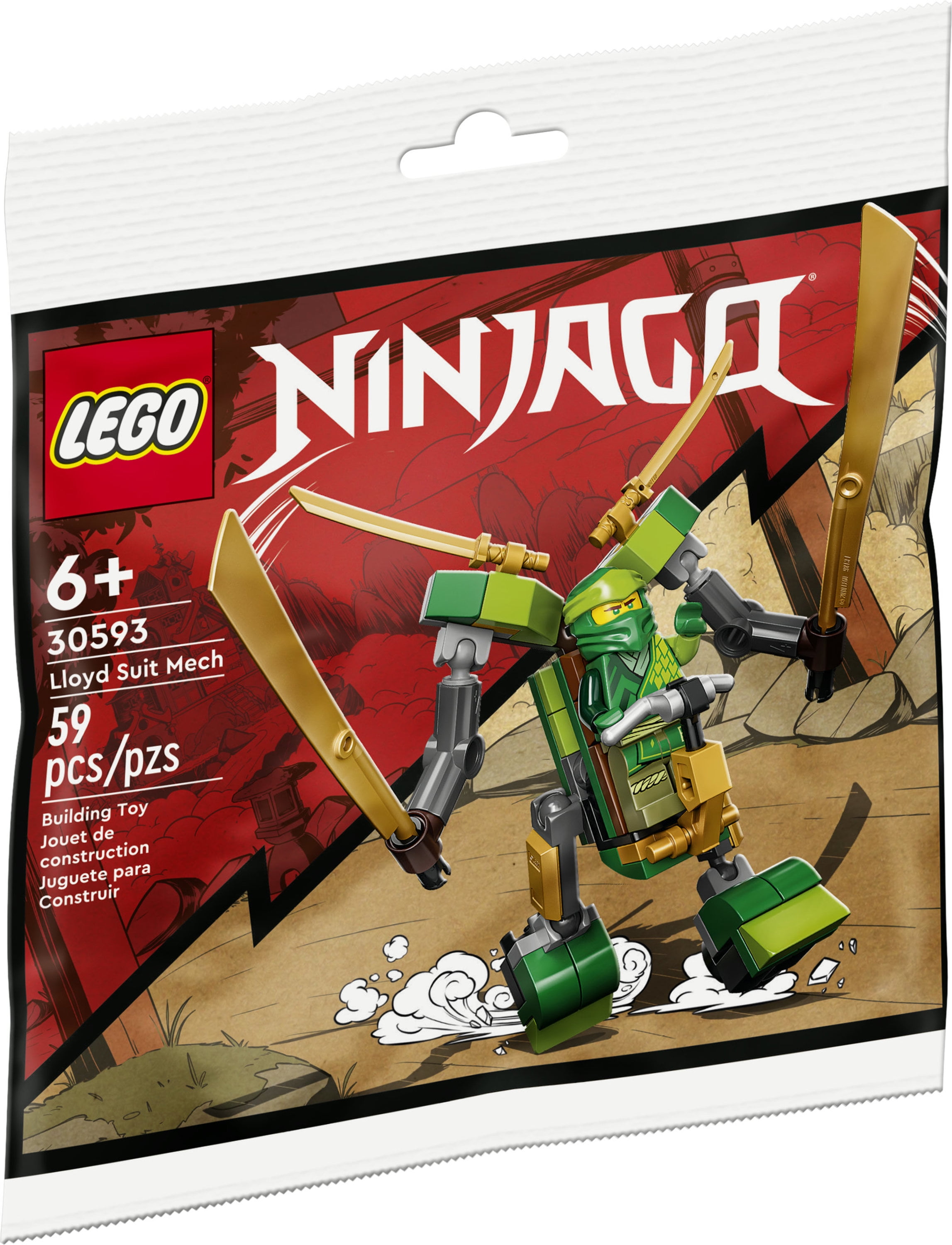 firkant Besøg bedsteforældre Koncession LEGO Ninjago Lloyd Suit Mech 30593 - Walmart.com