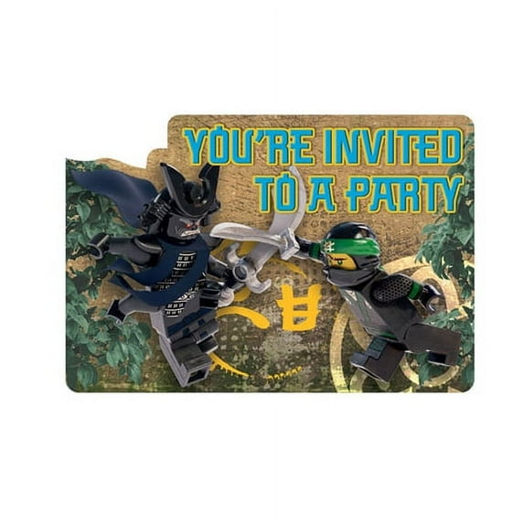 LEGO 'Ninjago Movie' Invitations w/ Envelopes (8ct)
